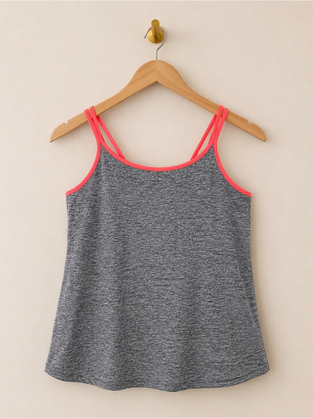 Aerie Gray Coral Strappy Back Workout Tank Top Size XXL